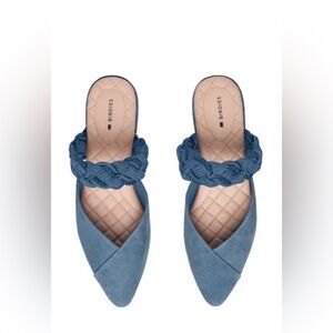 Birdies Swan Bracelet Mule In Scarlet Suede Cuff Slip-On comfort mules Size 9